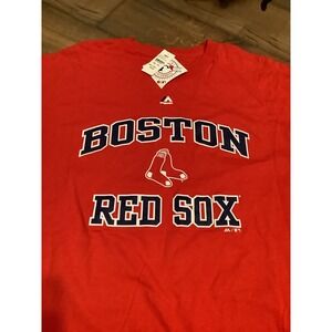 Majestic Boston‎ Red Sox T-Shirt MLB Baseball Graphic Tee Mens